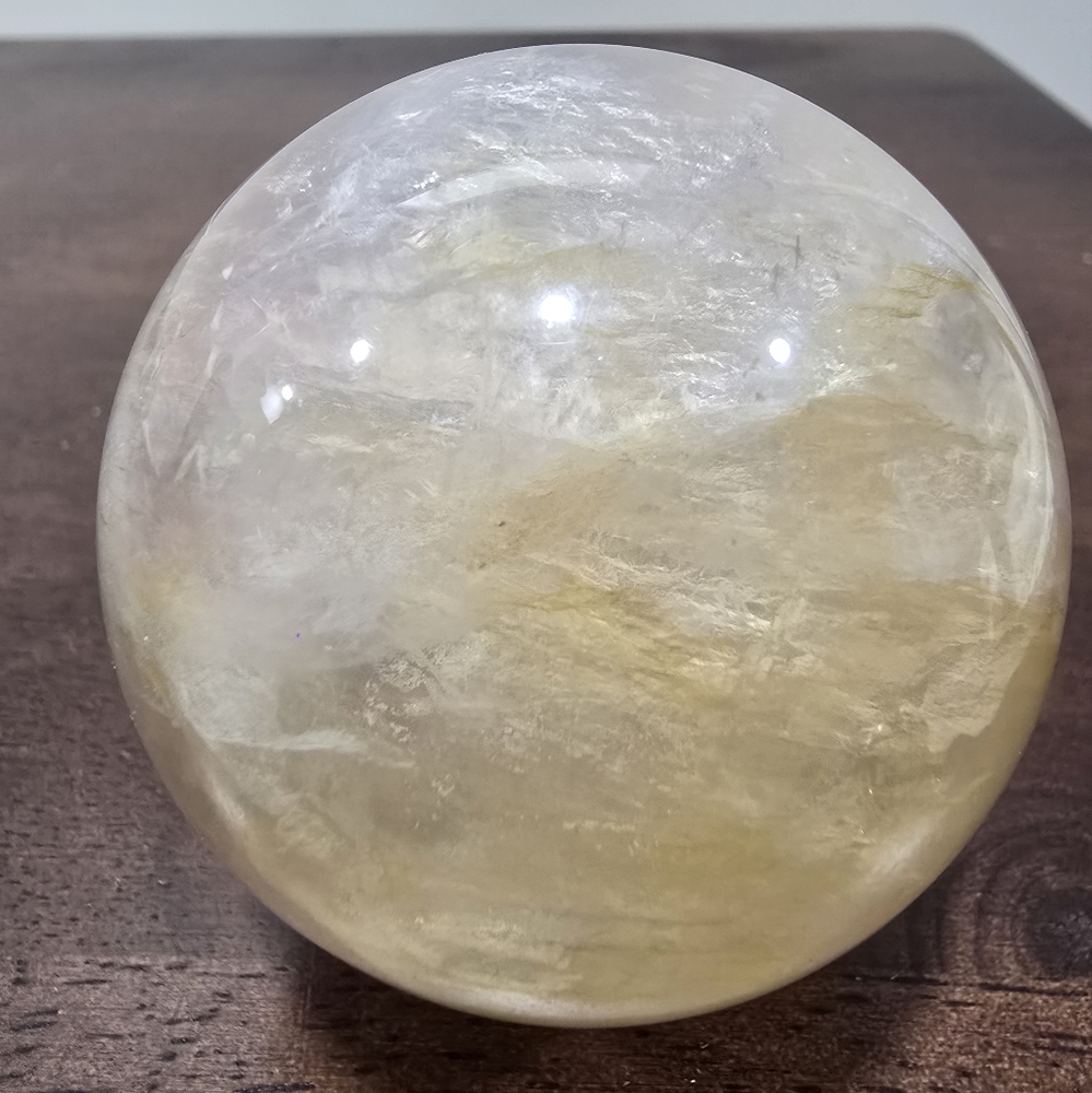 Citrine Crystal Sphere 58mm - Picture 7 of 17